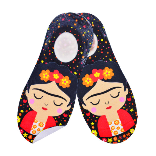 Calcetin invisible poliester frida khalo negro 7