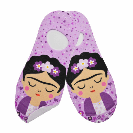 Calcetin invisible poliester frida khalo uva morada 8