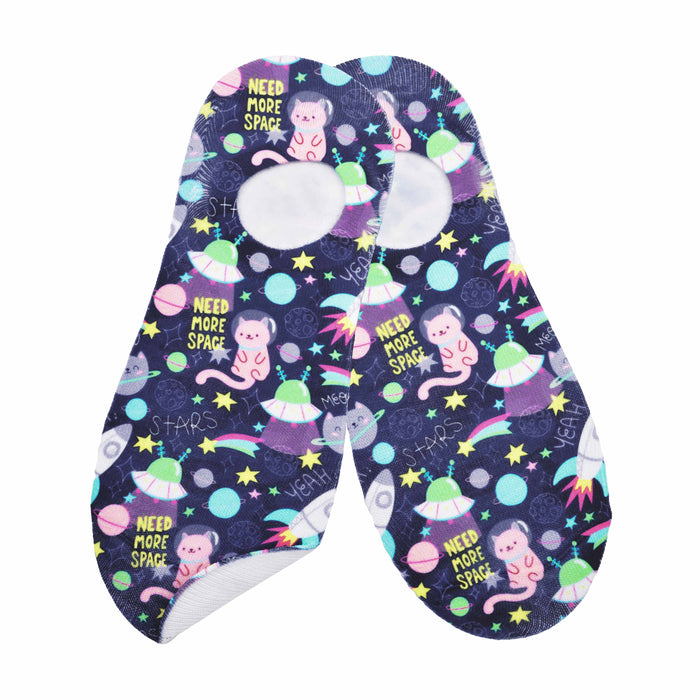 Calcetin invisible poliester gato espacial 23