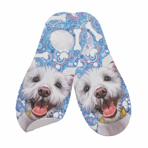 Calcetin invisible poliester perro huesos 29