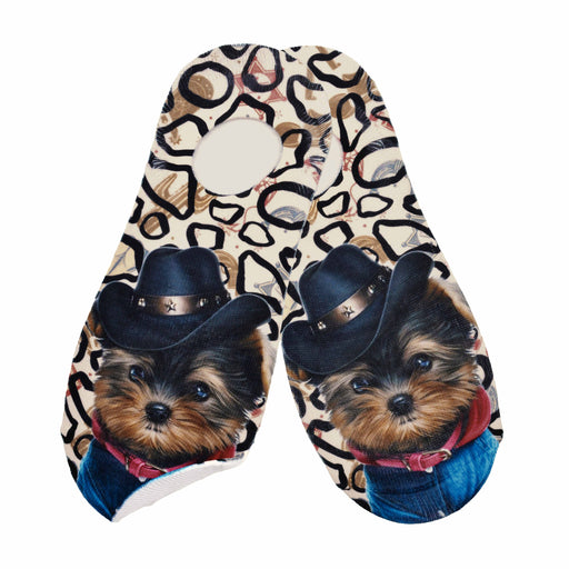 Calcetin invisible poliester perro yorkshire vaquero 30