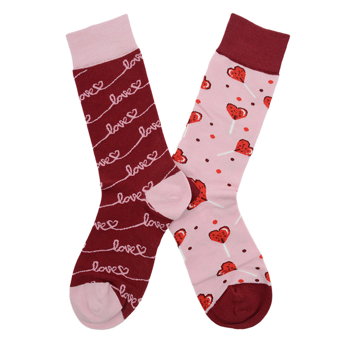 Calcetin largo algodón doble diseño ab Corazones love AB4