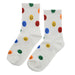 Calcetin largo algodon caras colores blanco 3956-3