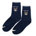 Calcetin largo algodon gatos cara cat lover azul 3953-1