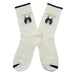 Calcetin largo algodon gatos cara cat lover blanco 3953-3