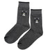Calcetin largo algodon gatos cara cat lover gris 3953-4