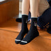 Calcetin largo algodon gatos cara cat lover negro 3953-2