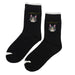 Calcetin largo algodon gatos cara cat lover negro 3953-2