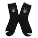 Calcetin largo algodon gatos cara cat lover negro 3953-2
