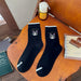 Calcetin largo algodon gatos cara cat lover negro 3953-2