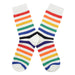 Calcetin largo algodon rayas colores blanco 3949-1