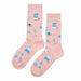 Calcetin largo algodon rosado leche 234