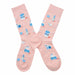 Calcetin largo algodon rosado leche 234