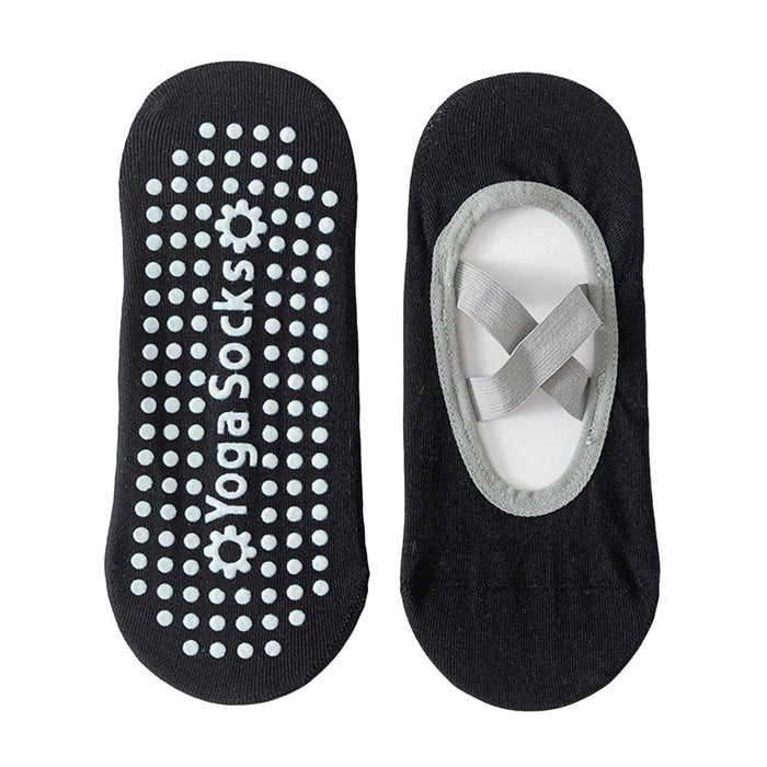 Calcetin yoga invisible negro antideslizante 3962-1