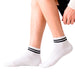 Calcetines algodon cortos blanco doble raya hombre 3970-4