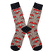 Calcetines algodon estampado largo corazones rojos 576