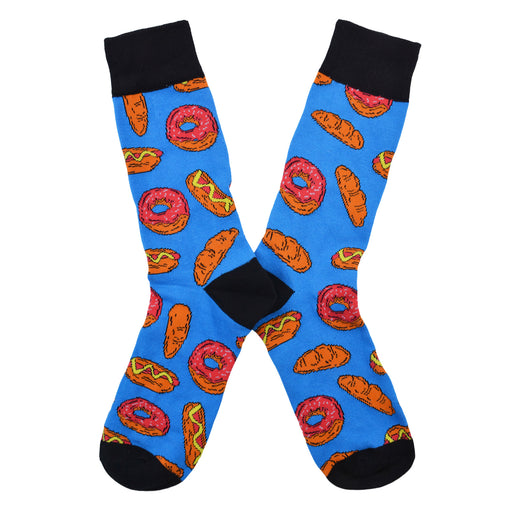 Calcetines algodon estampado largo donas y hot dog 574