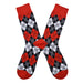 Calcetines algodon estampado largo rombos negros blancos 582