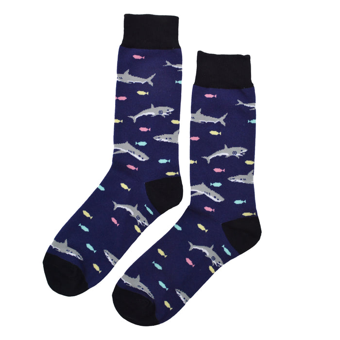 Calcetines algodon estampado largo animales tiburones 541