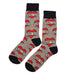 Calcetines algodon estampado largo corazones rojos 576