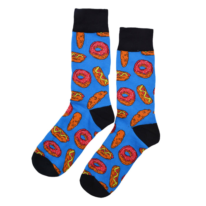 Calcetines algodon estampado largo donas y hot dog 574