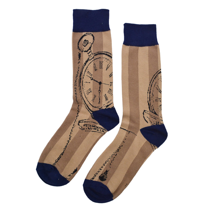 Calcetines algodon estampado largo reloj bolsillo 590