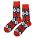 Calcetines algodon estampado largo rombos negros blancos 582