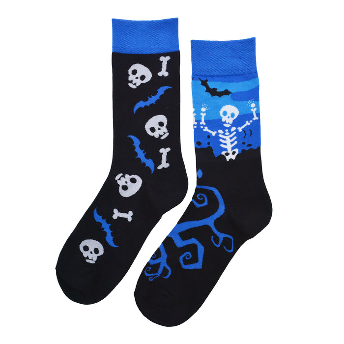Calcetin algodon largo ab doble diseno calaveras AB-9