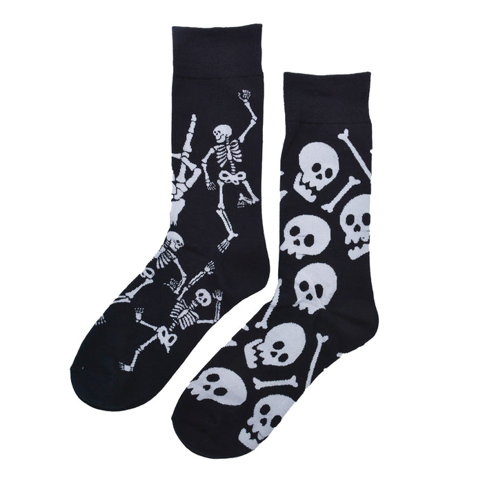 Calcetin algodon largo ab doble diseno calaveras huesos AB-8