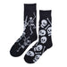 Calcetin algodon largo ab doble diseno calaveras huesos AB-8