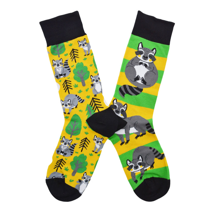 Calcetin algodon largo ab doble diseno mapaches AB-32