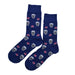 Calcetines algodon largos calaveras rosas 675