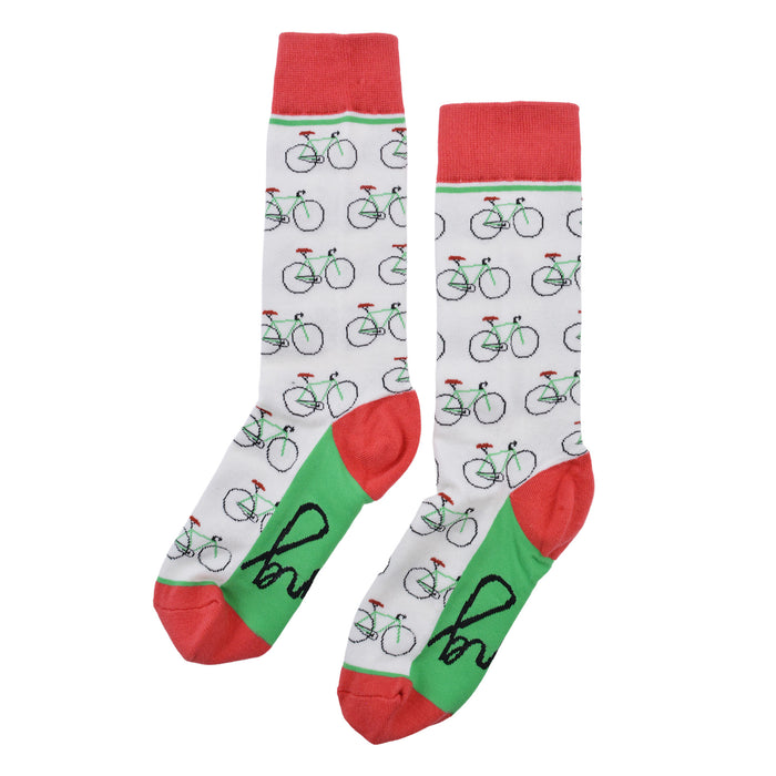 Calcetin algodon largo estampado bicicletas 261