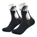 Calcetines algodon largo mujer gato negro