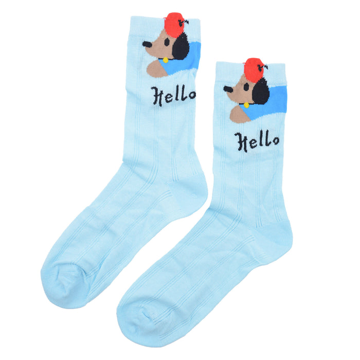 Calcetines algodon largo mujer perro salchicha largo