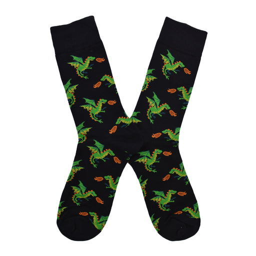 Calcetines algodon largos dragones fuego 683