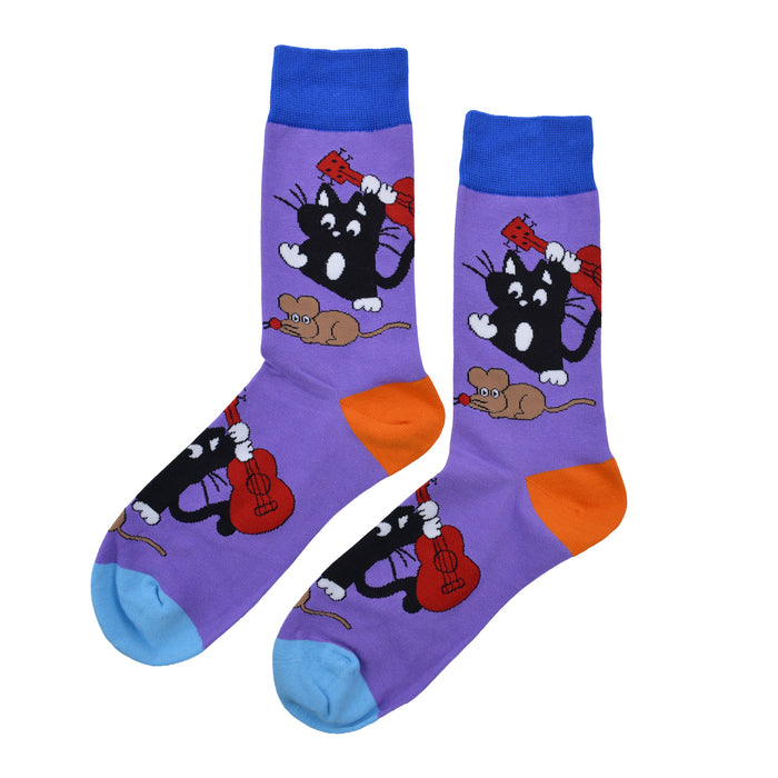 Calcetines algodon largos gato matando raton 690