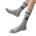 Calcetines algodon largos caras gatos gris 3953-3