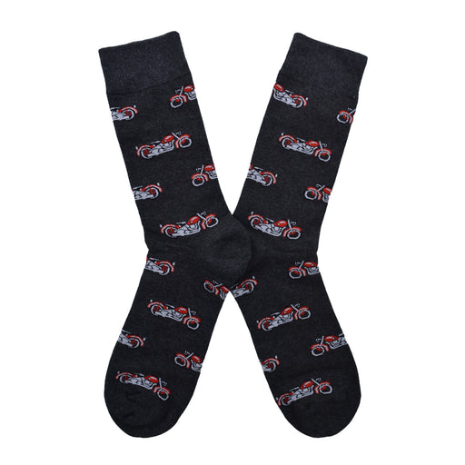 Calcetines algodon largos motos rojos 655