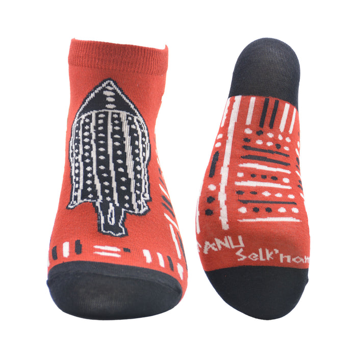 Calcetin corto algodon selknam rojo 4110-4