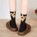 Calcetines largos algodon bolitas perro pug beige