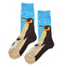 Calcetines largos algodon pinguinos mujer 412 