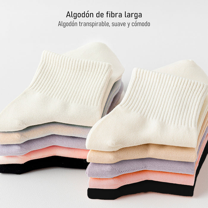 Calcetines media pierna algodon transpirable delgado 