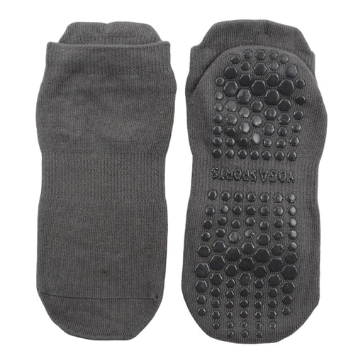 Calcetines yoga antideslizante gris corto sport 3674-2