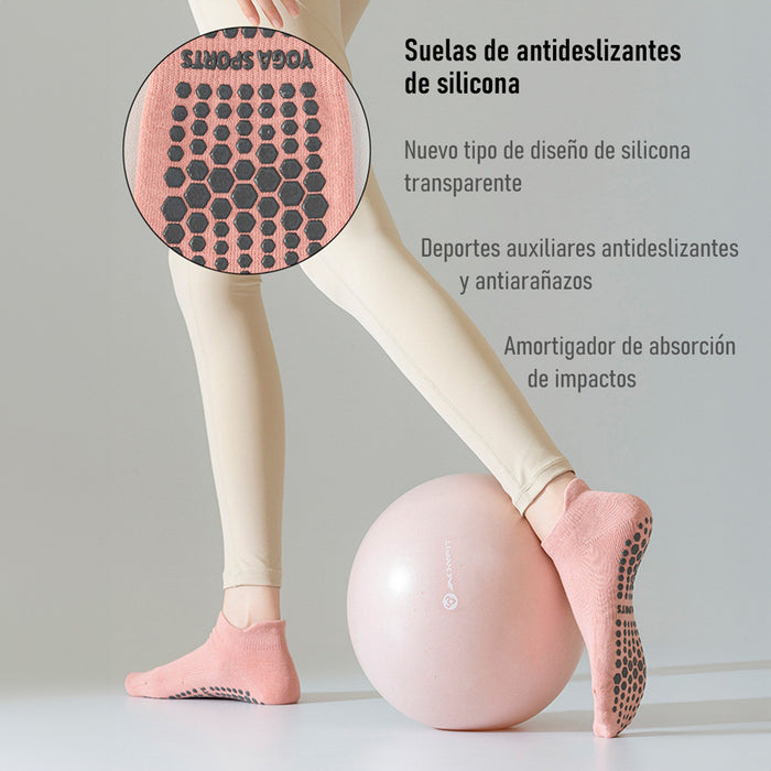 Calcetines yoga cortos silicon antideslizante negro 3674-1