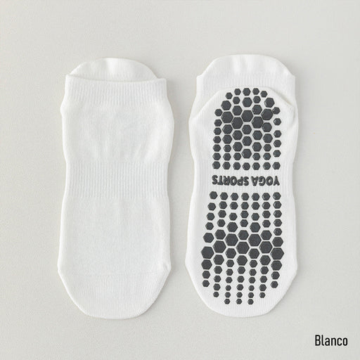 Calcetines yoga cortos silicon antideslizante blanco 3674-5