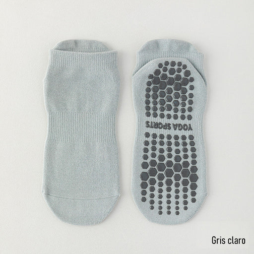Calcetines yoga cortos silicon antideslizante celeste 3674-6