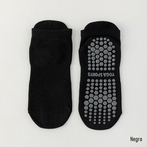 Calcetines yoga cortos silicon antideslizante negro 3674-1