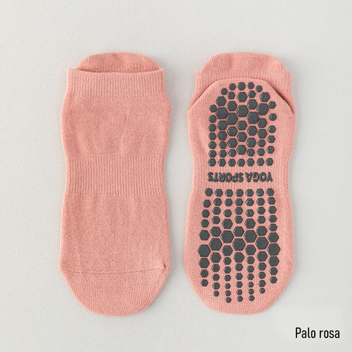 Calcetines yoga cortos silicon antideslizante rosado 3674-4