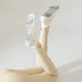 Calcetines yoga gimnasia deportivos modelo elasticado antideslizante corto blanco